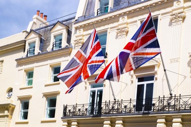 建物に掲げられたイギリス国旗